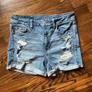 American Eagle Hi-Rise Distressed Shorts
